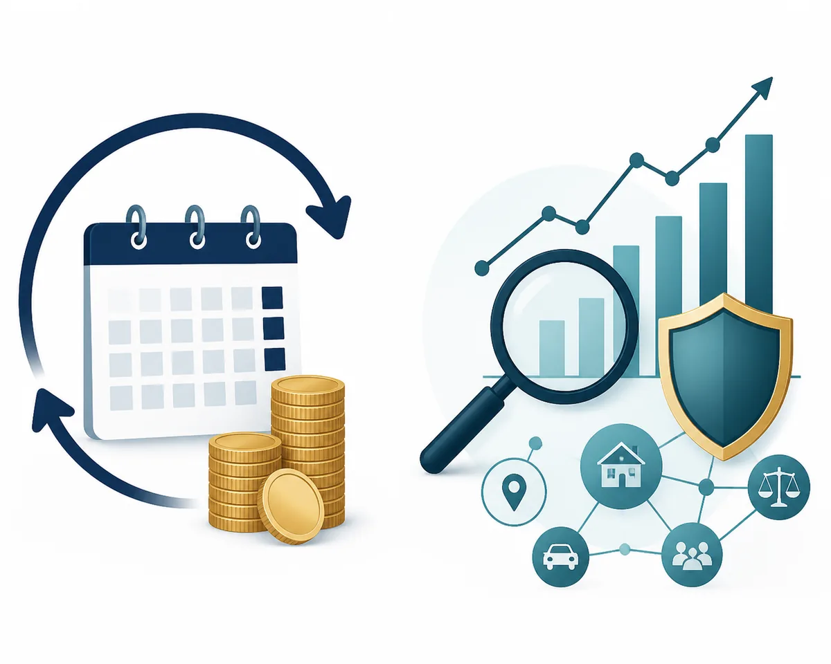 Editorial comparison of recurring domain costs and the separate signals used to estimate resale value