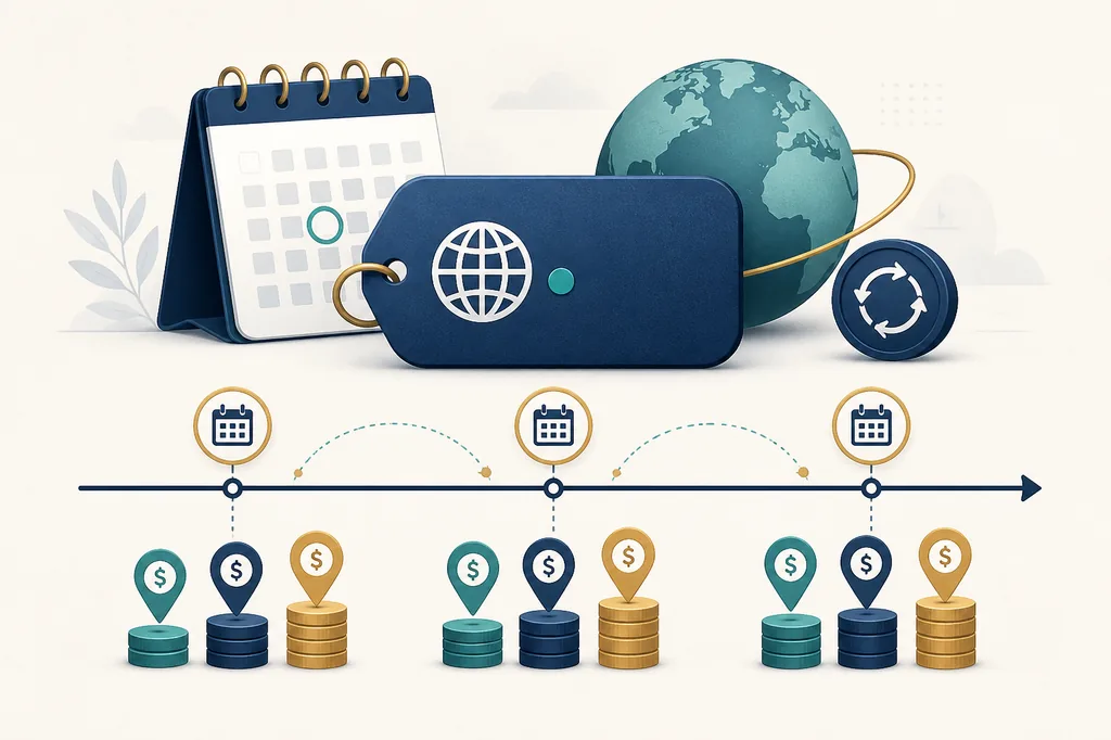 Conceptual comparison of first-year domain registration price and recurring renewal price